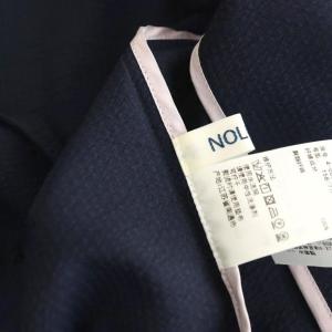 Nolley's 24SS ウォッシャブルサッカーストライプショートジャケット ダブル テーラード 36 ネイビー /HK