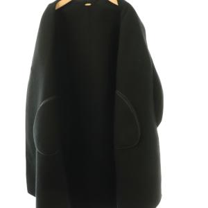 MUSE de Deuxieme Classe ウールアンゴラリバーコート F ブラック