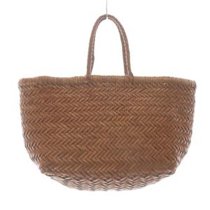 MINI FLAT GORA レザー メッシュ バッグ ブラウン
