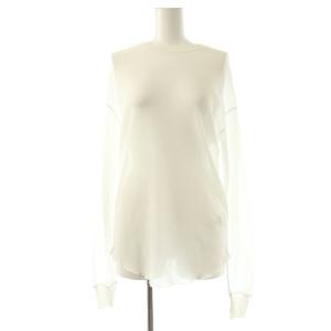 24SS Sheer Waffle Tシャツ カットソー シアー 白 /CX OS