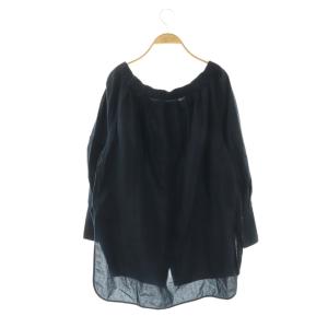 Spick&Span 23SS サッカーオフショルダーブラウス 長袖 プルオーバー ネイビー /MY OS