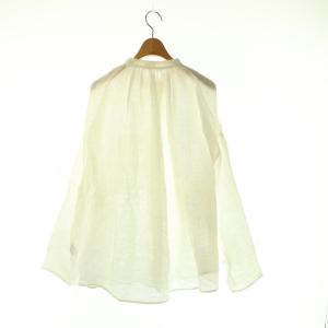 IENA Linen Gauze オーバーサイズシャツ 長袖 リネン オフホワイト /HK OS