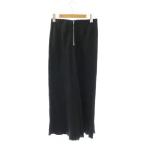 Spick&Span 25SS リネンフレアスカート ロング フレア 38 ブラック /MY OS