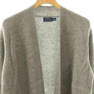 POLO RALPH LAUREN ウールカシミヤ ロングカーディガン ニット S グレー /CX OS