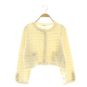 24AW ラメツイードニットカーディガン F アイボリー /MY OS