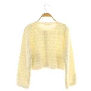SNIDEL 24AW ラメツイードニットカーディガン F アイボリー /MY OS