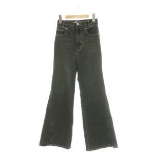 24SS Sustainableストレッチフレアデニムパンツ ジーンズ ハイウエスト 0 ブラック /MY