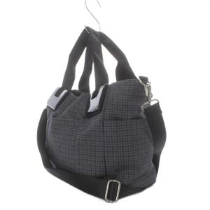 PAPILLONNER イア ear ×sampo 樹脂パーツ 2WAYバッグ ハンド ショルダー 千鳥格子チェック柄 花柄 ネイビー