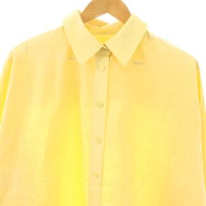 COS リラックスフィットコットンシャツ 長袖 EUR38 イエロー /DO OS