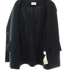 Salvatore Ferragamo ニットジャケット テーラード L ネイビー /ES OS