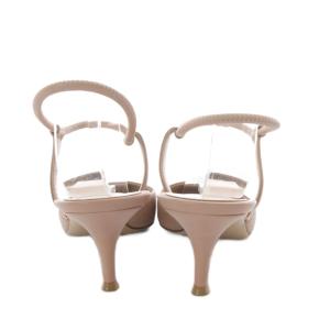 Gianvito Rossi パンプス ハイヒール ポインテッドトゥ アンクルストラップ レザー 37.5 ベージュ /YO18