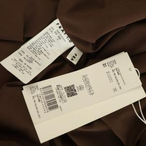 FRAY I.D 24AW バックオープンドレープドレス ワンピース ロング 長袖 サテン 0 ブラウン /MY OS