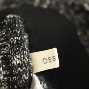 DES PRES 24AW アルパカミックススラブ フレアミディスカート ニット ロング F ブラック /HK OS