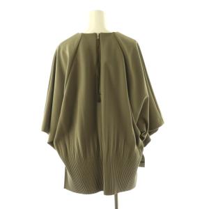 ADORE 24SS ダブルジョーゼットブラウス プルオーバー バックプリーツ 38 カーキ /CX OS