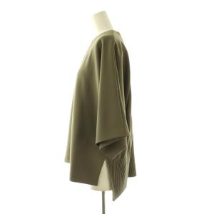 ADORE 24SS ダブルジョーゼットブラウス プルオーバー バックプリーツ 38 カーキ /CX OS