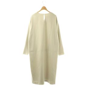 ADORE 25SS ドライミドルジョーゼットワンピース ロング 長袖 38 ライトベージュ /DO OS