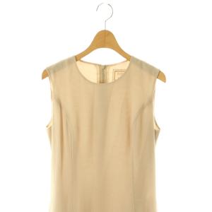 FOXEY BOUTIQUE レースワンピース ノースリーブ チュール 38 ベージュ /CX OS