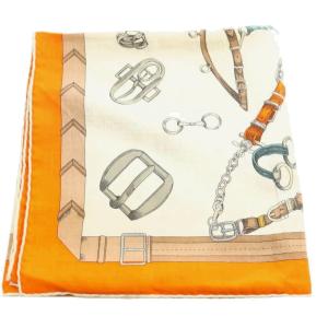 HERMES LES CHEVAUX DECHAINES 140 スカーフ カシミヤ シルク混