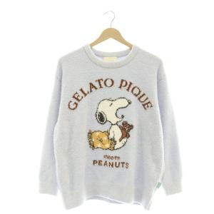 25AW PEANUTS オリジナルアート ジャガードプルオーバー ルームウェア ナイトウェア F ブルー