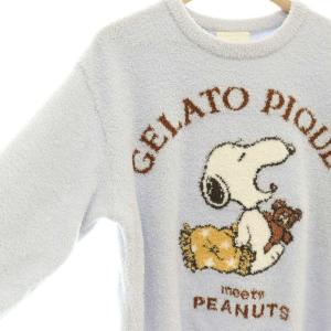 gelato pique 25AW PEANUTS オリジナルアート ジャガードプルオーバー ルームウェア ナイトウェア F ブルー