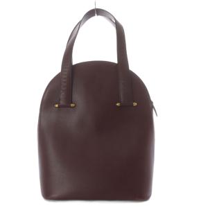 Cartier マストライン ハンドバッグ レザー ボルドー