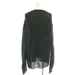 Deuxieme Classe 25SS Fascinating KNIT ニット プルオーバー Vネック ブラック /DF OS
