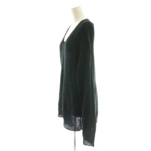 Deuxieme Classe 25SS Fascinating KNIT ニット プルオーバー Vネック ブラック /DF OS