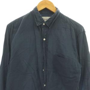 Frank&Eileen フランクアンドアイリーン LUKE コットンシャツ 長袖 S ネイビー /DF OS