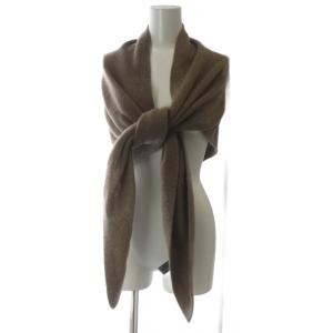 25AW Cashmere Triangle Wrap ニットストール 三角形 カシミヤ ブラウン /YO24