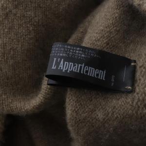 L'Appartement 25AW Cashmere Triangle Wrap ニットストール 三角形 カシミヤ ブラウン /YO24