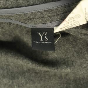 Y's YOHJI YAMAMOTO ウール 長袖 シャツ スナップボタン カットオフ 2 グレー /MY OS