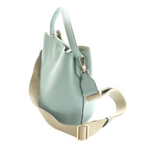 FURLA ダナエ Danae S バケットバッグ ハンド ショルダー 2WAY レザー アクアマリン /SS OS