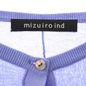 mizuiro ind mizuiroind クルーネックニットカーディガン ブルーパープル /DF OS