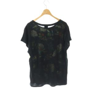 PS Paul Smith 転写プリント 花柄 半袖 Tシャツ カットソー XL 黒 /SY OS
