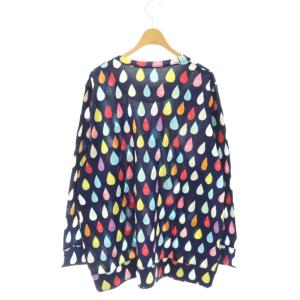 tsumori chisato SLEEP 雨しずく コットン パジャマ セットアップ 上下 3L マルチカラー 紺 ネイビー /SY OS