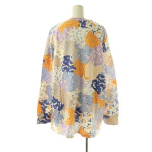 tsumori chisato SLEEP ネコ顔パッチワーク パジャマ セットアップ パンツ 長袖 LL オレンジ マルチカラー /CX OS