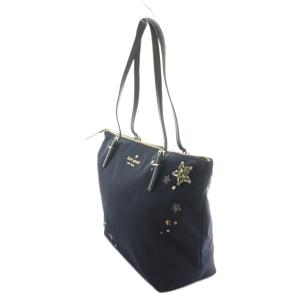 kate spade new york スター ナイロン トートバッグ ビジュー装飾 紺 /MI OS