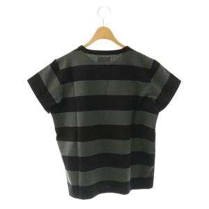 agnes b. ボーダー 半袖 Tシャツ カットソー コットン 3 黒 グレー /CX OS