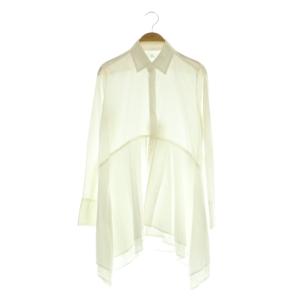 YOHJI YAMAMOTO 長袖 コットン フレア シャツ 2 ホワイト /MY OS