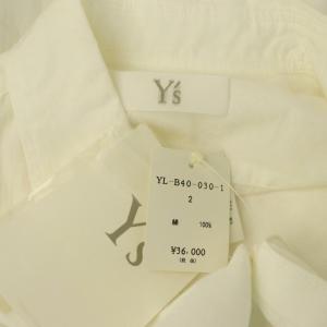 Y's YOHJI YAMAMOTO 長袖 コットン フレア シャツ 2 ホワイト /MY OS