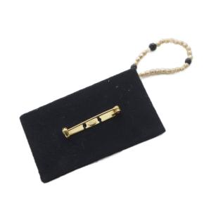 CHANEL 02A マトラッセ バッグモチーフ フェルト ブローチ ベージュ ブラック