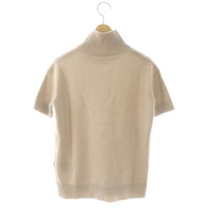 S Max Mara カシミヤ混 ハイネック 半袖ニット セーター XS モカベージュ /ES OS