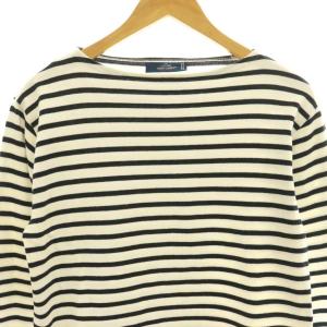 SAINT JAMES ウェッソン ボーダーカットソー バスクシャツ SM オフホワイト ブラック /DF OS