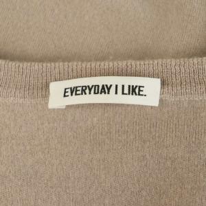 EVERYDAY I LIKE EVERYDAYクルーネックプルオーバー ニット セーター 長袖 ベージュ /MY OS