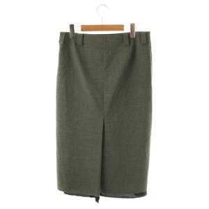 MADISONBLUE LOW WAIST STRAIGHT SK W TROPICAL スカート タイト カットオフ ウール