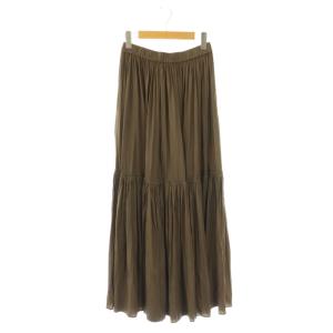 25AW Gather Maxi スカート カーキブラウン