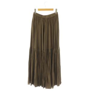 MUSE de Deuxieme Classe 25AW Gather Maxi スカート カーキブラウン