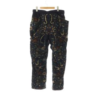 sacai 25-03765M Floral Print Corduroy Pants