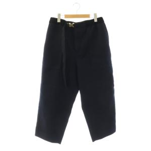 19-02044M MELTON PANTS クロップドパンツ ワイドテーパード 2 ダークネイビー ブラック