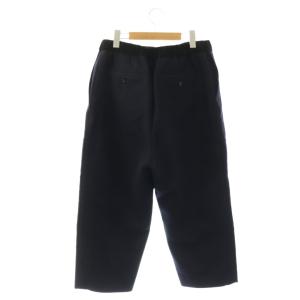 sacai 19-02044M MELTON PANTS クロップドパンツ ワイドテーパード 2 ダークネイビー ブラック